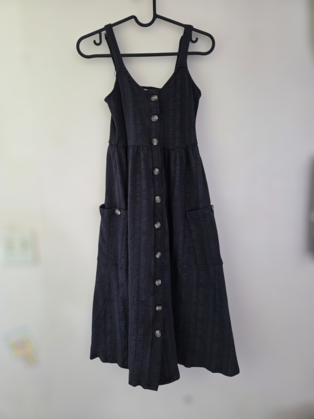 American Eagle Button-Front Midi Dress
